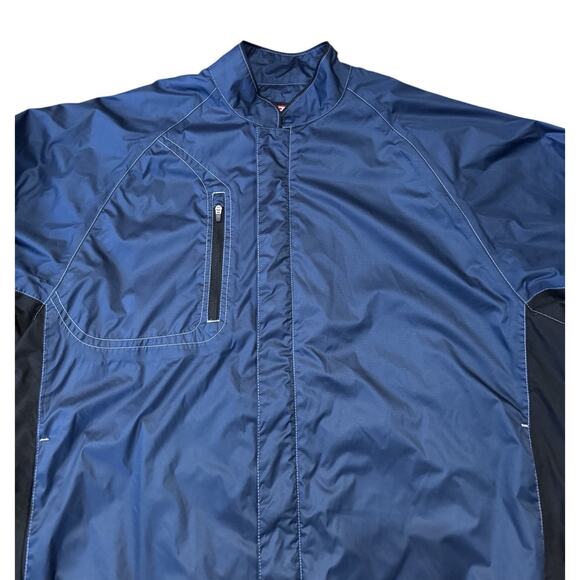 Sun Mountain Golf Jacket Coat Lightweight Rain Windbreaker Men’s Medium M Blue - Picture 2 of 16